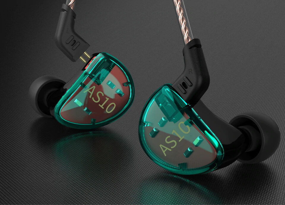 KZ AS10 Balanced Armature Earphone Cyan