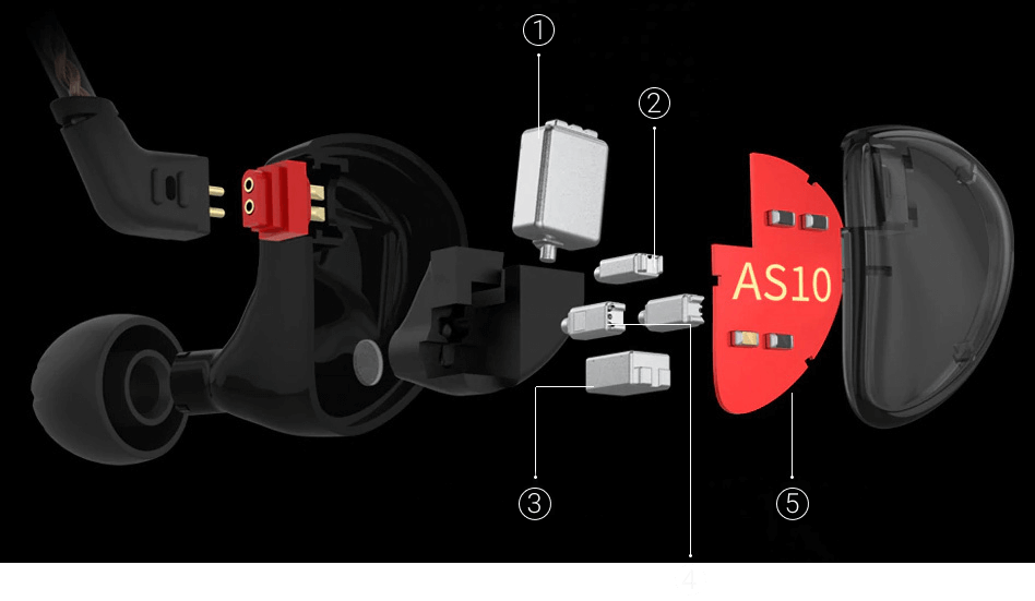 KZ AS10 Professional crossover circuit design