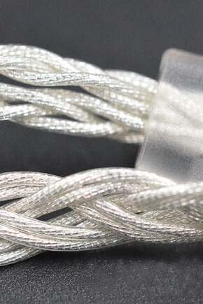 KZ AS10 Braided silver- plated cable
