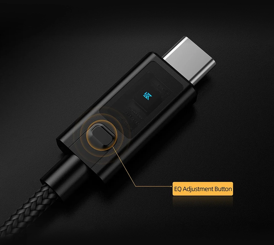 KZ AM02 portable DAC with EQ adjustment button