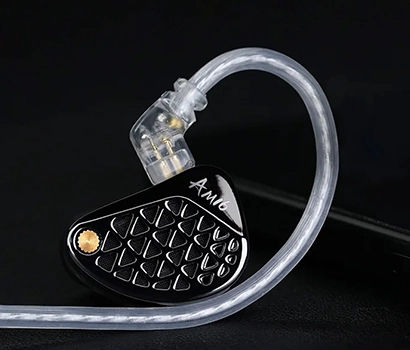 Left KZ AM16 Bass-Enhanced Edition with cable