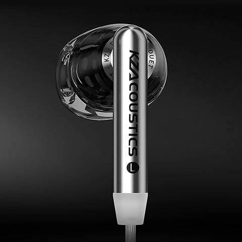 KZ Duet earbud close-up