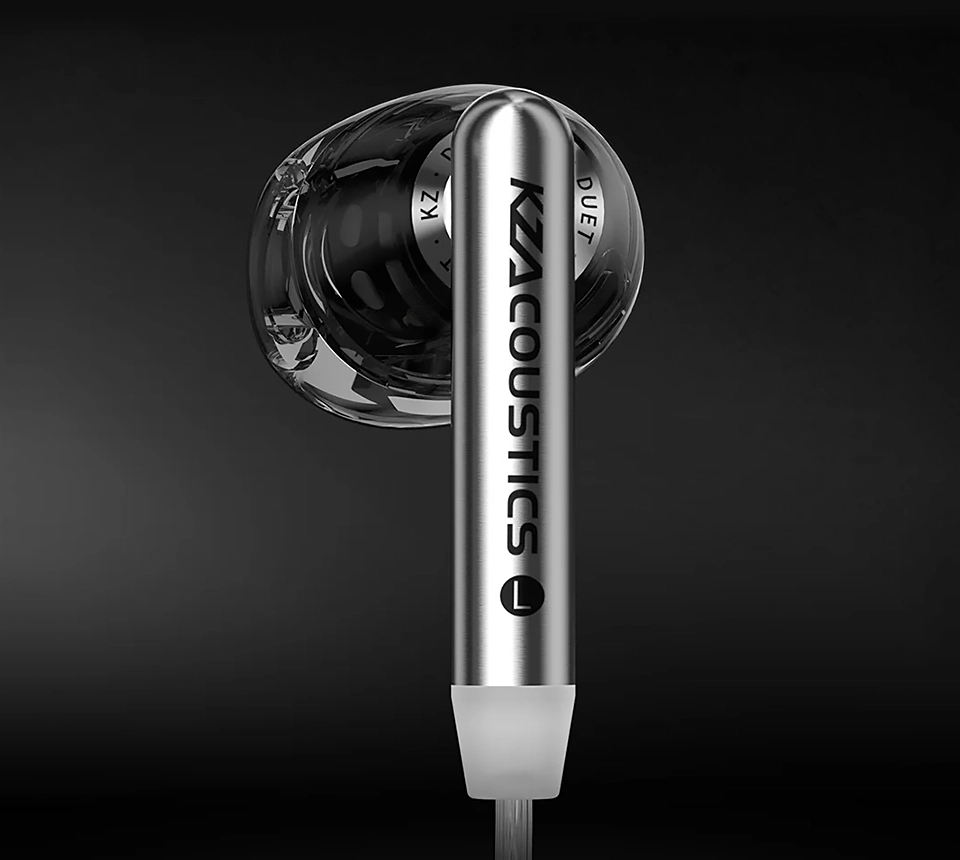 KZ Duet earbud close-up