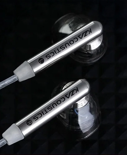 KZ Duet earbuds top view Obsidian Black