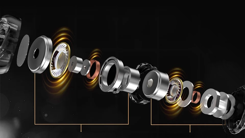 KZ Duet earbuds driver structure