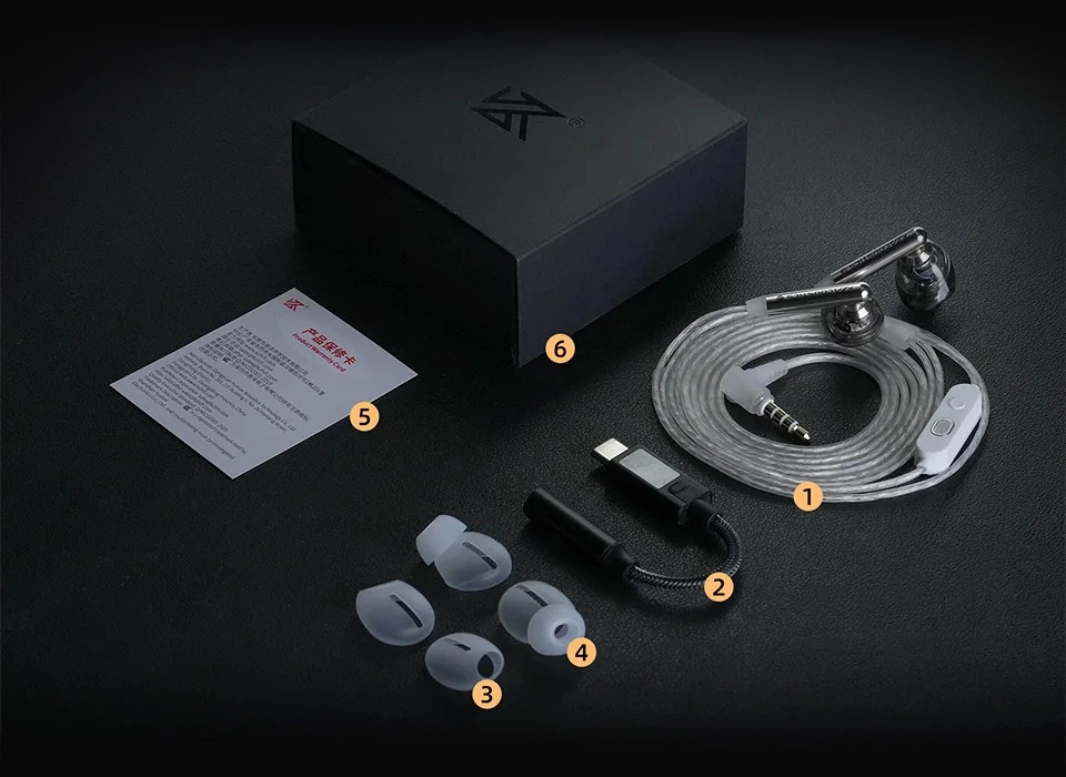 KZ Duet earbuds full package contents