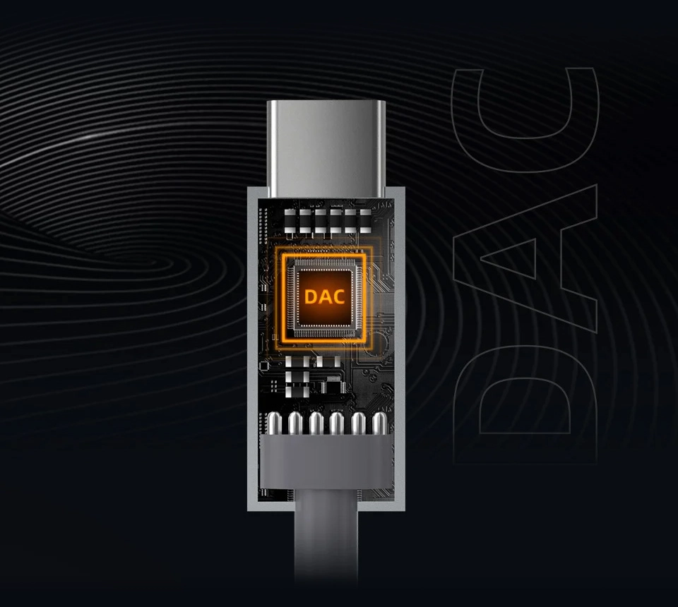 KZ M2 cable with built-in DAC chip close-up