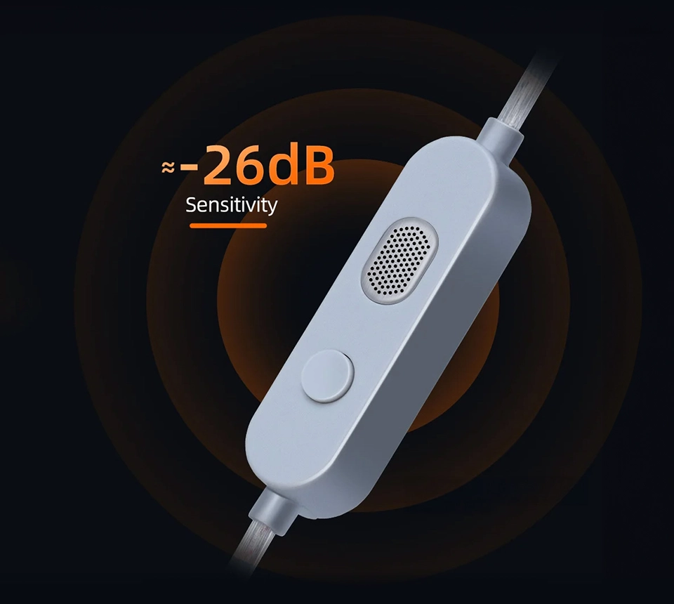 KZ M2 cable microphone with -26dB sensitivity