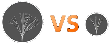 Comparison of thicker vs thinner cable strands
