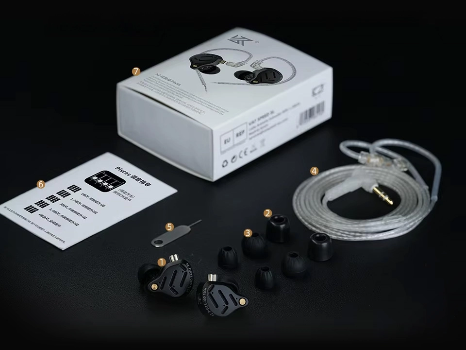 KZ Pisces full package contents
