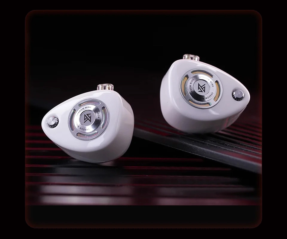 White KZ Shadow Wing IEMs Product View