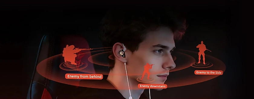 Gamer Wearing KZ Shadow Wing IEMs