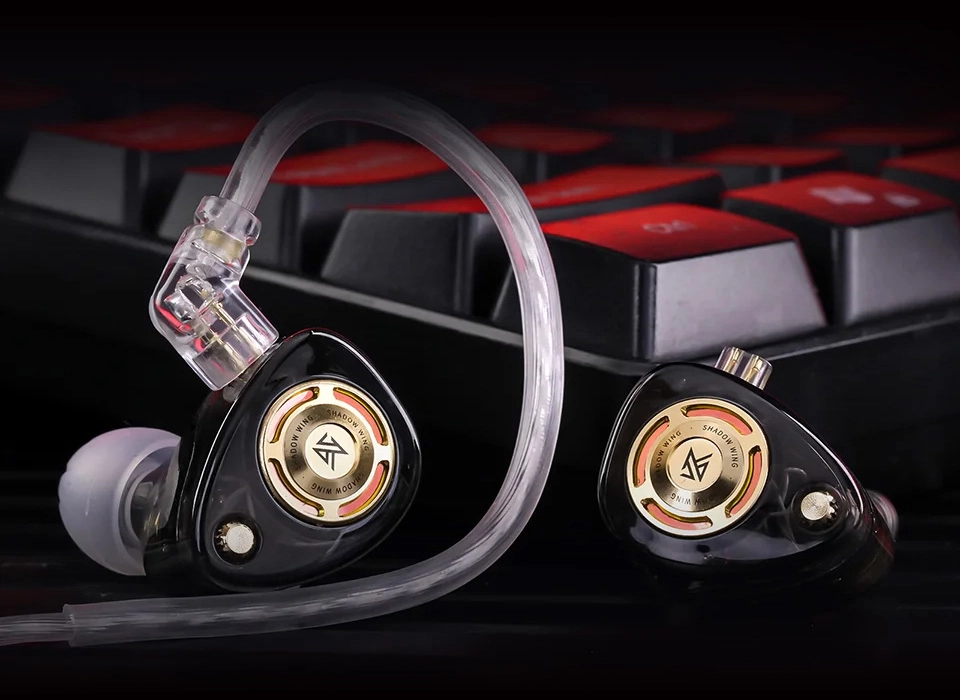KZ Shadow Wing IEMs with Over-Ear Cable