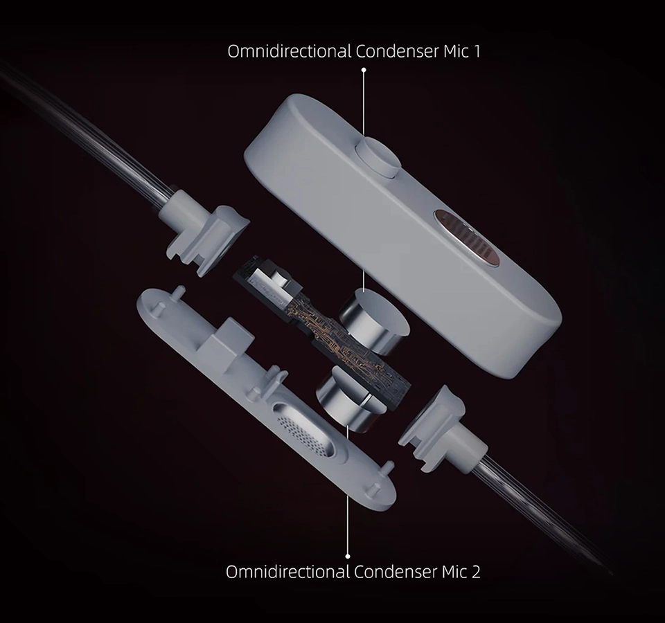 KZ Shadow Wing Dual Omnidirectional Condenser Microphones