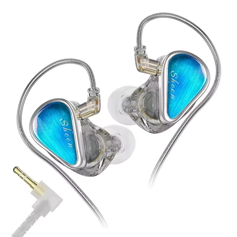 Silver KZ Sheen 3.5mm earphones without microphone