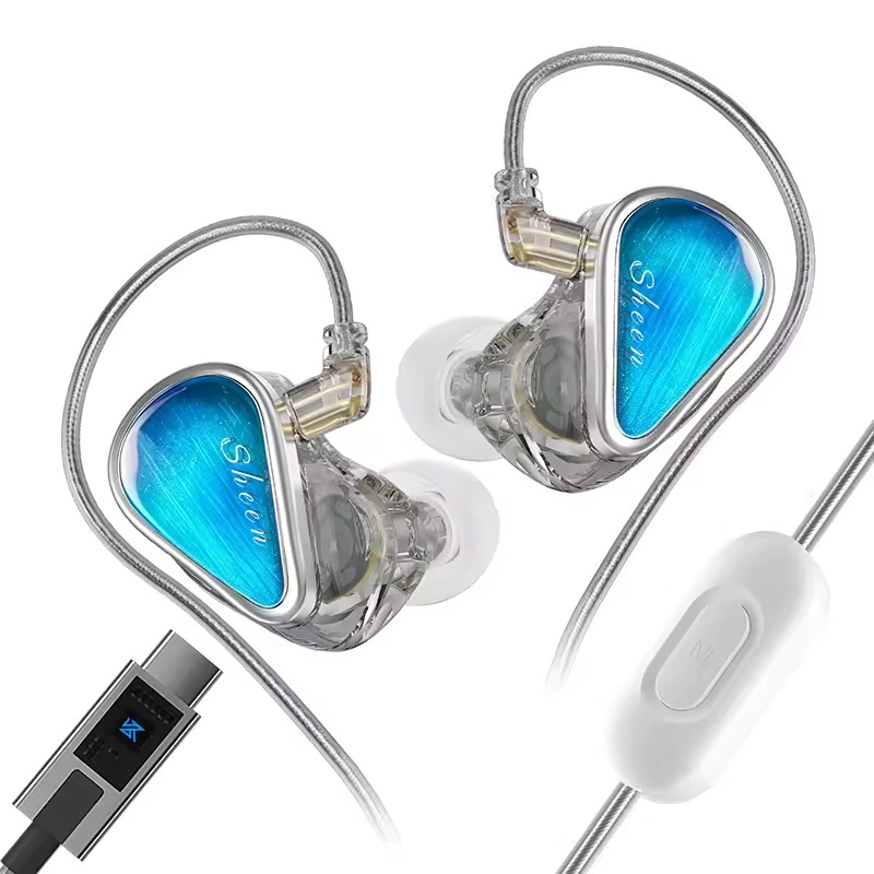 Silver KZ Sheen Type-C DSP earphones