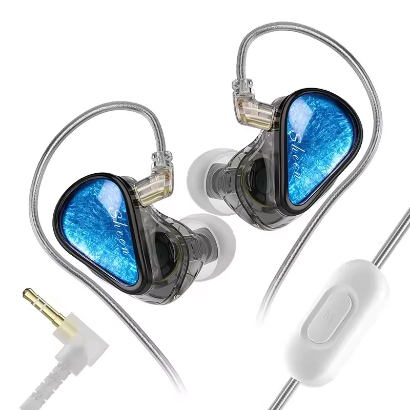 Black KZ Sheen 3.5mm earphones with microphone