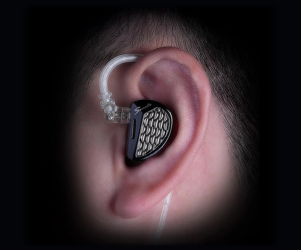 KZ Sonata in the ear