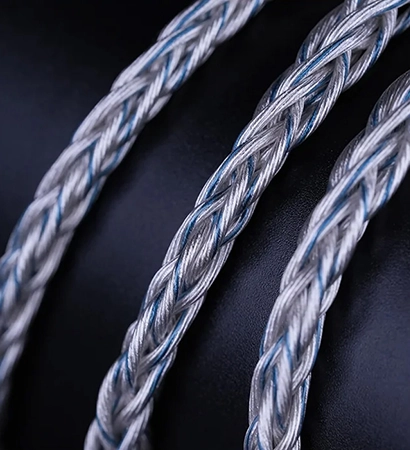 784-Core Blue-Silver Braided Cable