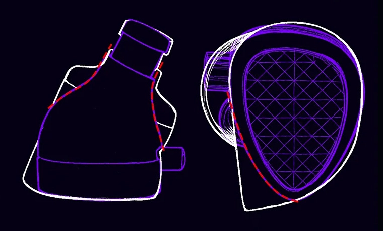 KZ Starbit size comparison with standard earphones