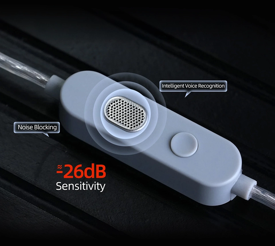 KZ T8 cable microphone with noise reduction