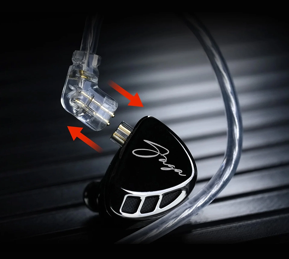 KZ T8 cable connector close-up