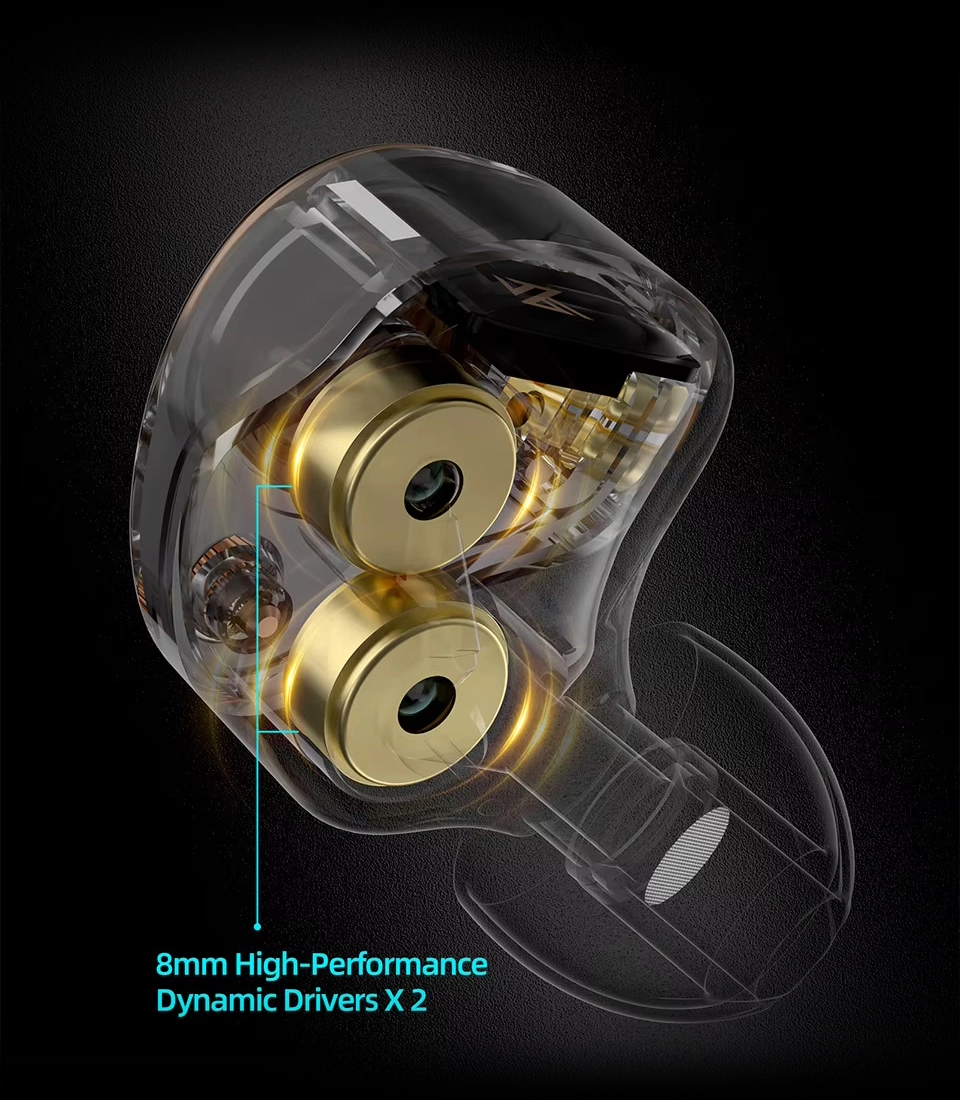 KZ Taurus with horizontal dual 8mm dynamic drivers
