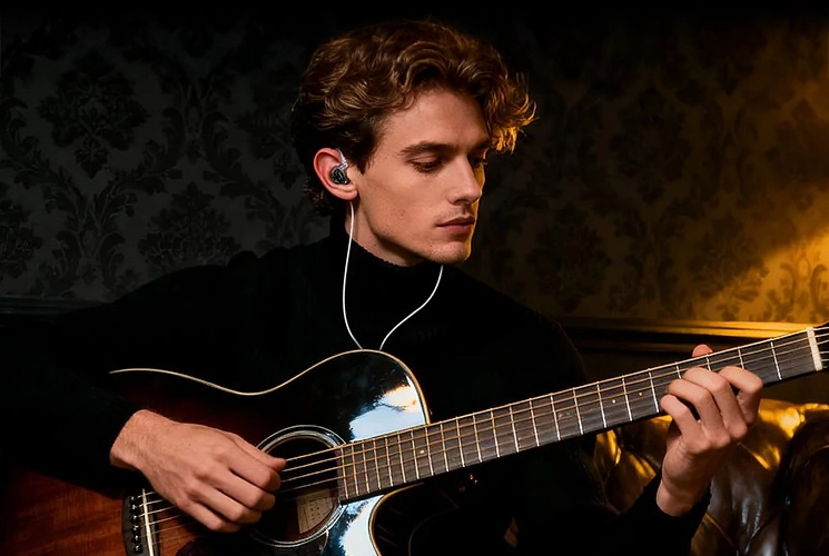 Guitarist playing in KZ Vibe X