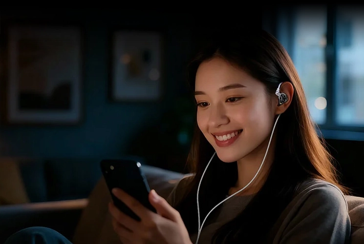 Woman wearing KZ Vibe X