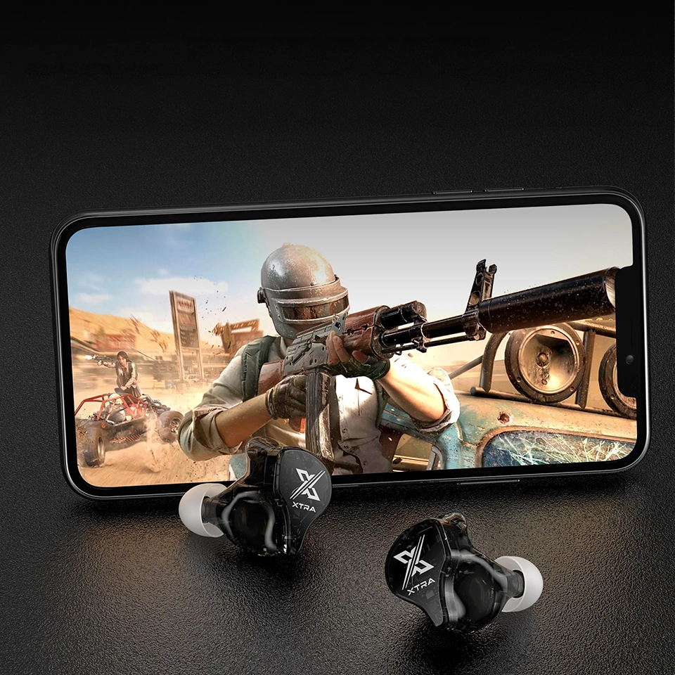 KZ XTRA next to a gaming smartphone