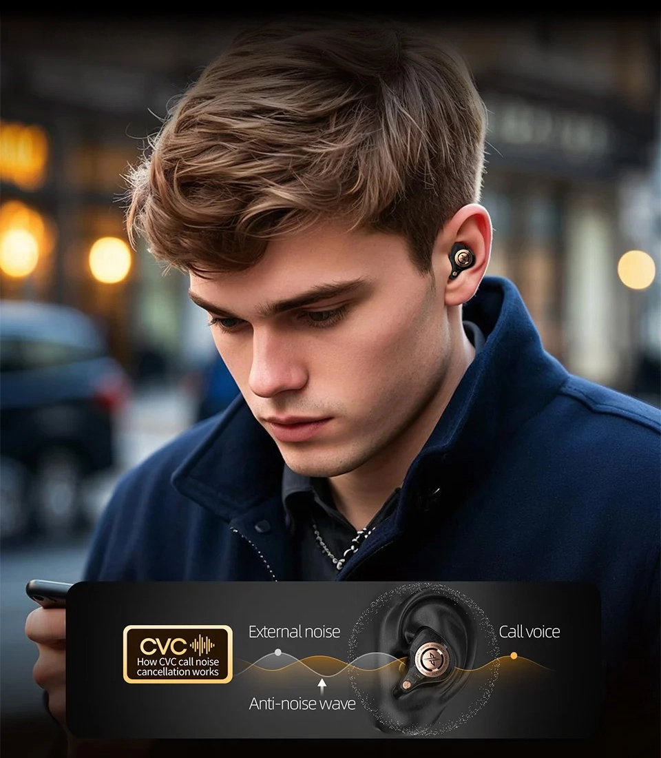 KZ Xtra Pro in a man's ear