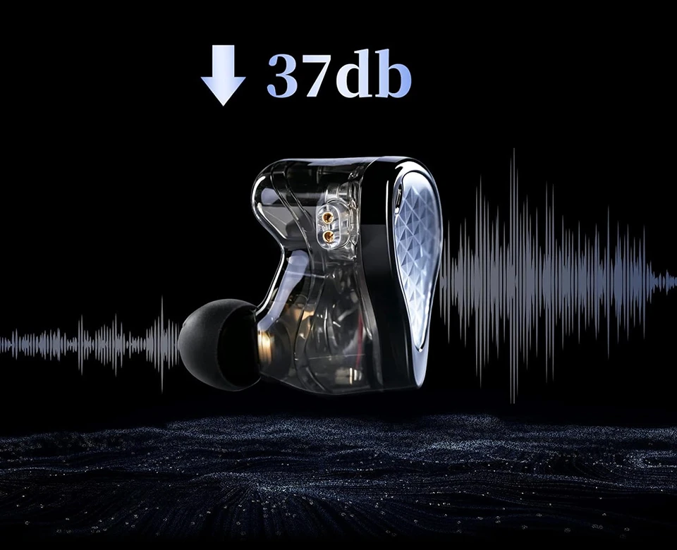 KZ ZAS Pro 37dB noise isolation