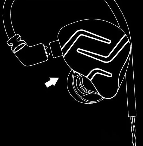 How to connect cable to KZ ZES