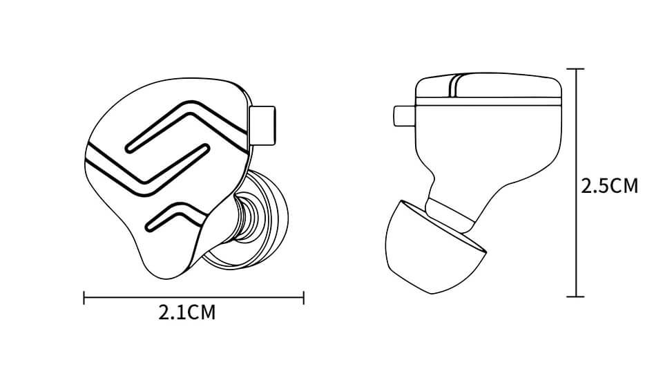 KZ ZES size chart