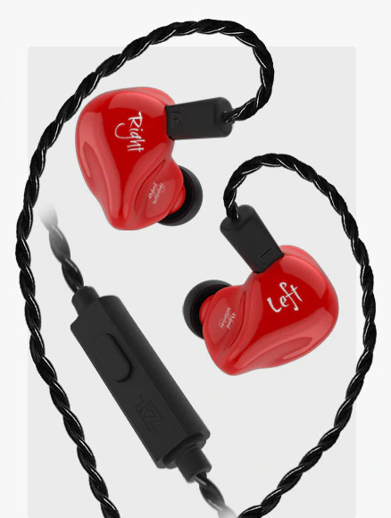 Red KZ ZS4 with mic