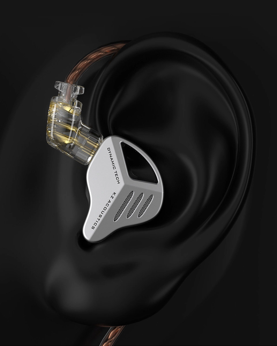 KZ ZVX in the ear