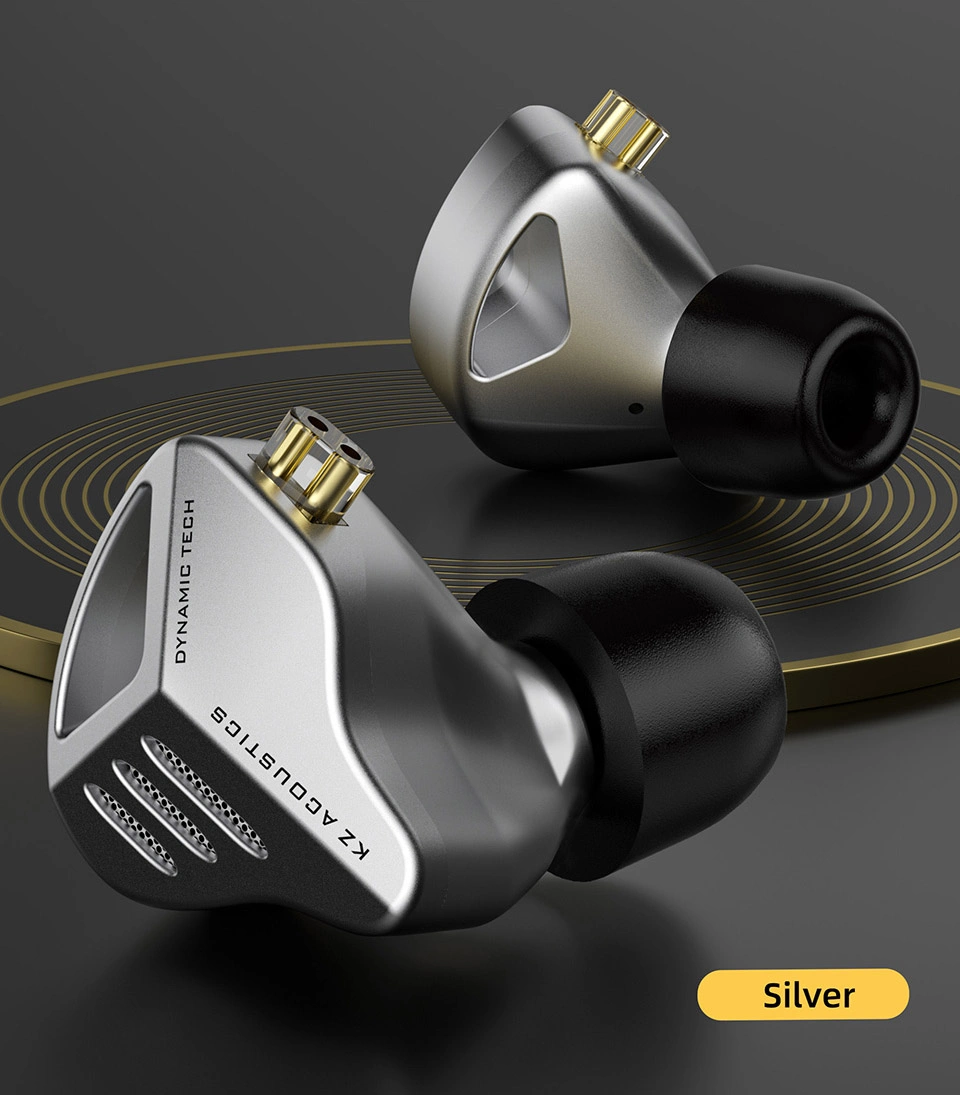 Auriculares In Ear Kz Zvx 1dd Cable Desmontable Sin Mic Color Negro